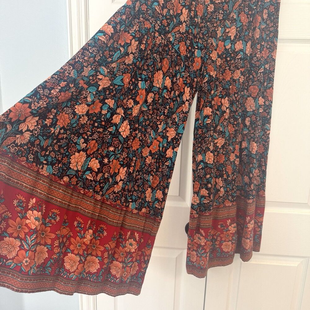 Natural Life Patti Wide Leg Palazzo Pants Women's L Boho Floral Festival - Picture 5 of 7